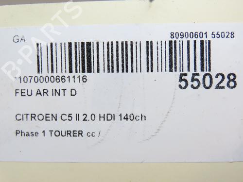 Right tailgate light CITROËN C5 III Break (RW_) 2.0 HDi 140 | BP29551218C80 