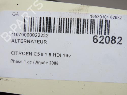 Used Alternator Alternator CITROËN C5 III (RD_) 1.6 HDi 110 (RD9HZC) (109 hp) 40437816 40437816