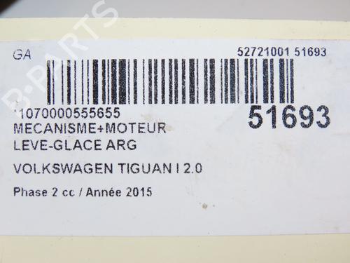 Used Rear left window mechanism VW TIGUAN (5N_) 2.0 TDI (150 hp) 28831820