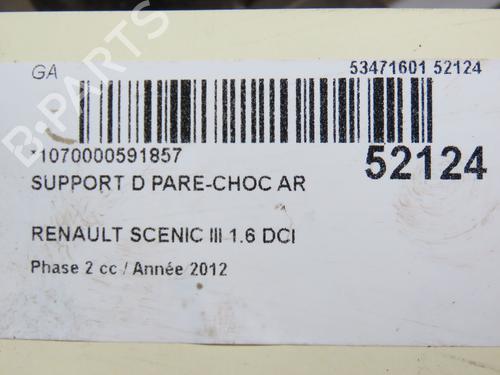 Used Rear bumper bracket RENAULT SCÉNIC III (JZ0/1_) 1.6 dCi (JZ00, JZ12) (130 hp) 28802166