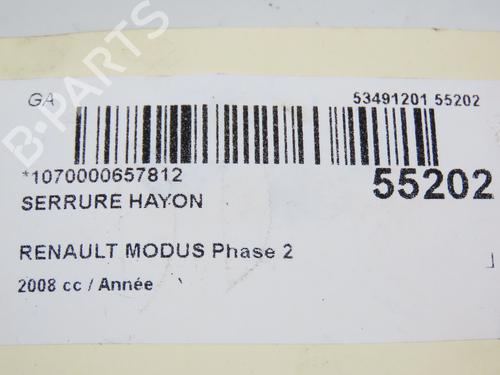 Used Tailgate lock RENAULT MODUS / GRAND MODUS (F/JP0_) 1.6 (JP03, JP0B, JP0U, JP0Y, JP1G) (112 hp) 28832256