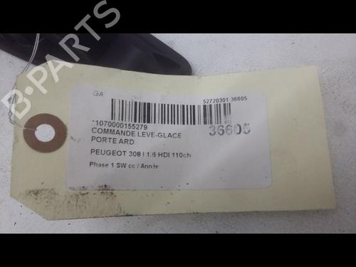 Used Right rear window switch PEUGEOT 308 SW I (4E_, 4H_) 1.6 HDi (109 hp) 9601020