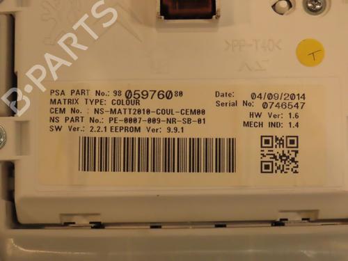 Instrument cluster PEUGEOT 2008 I (CU_) 1.6 HDi | BP16688241C47 