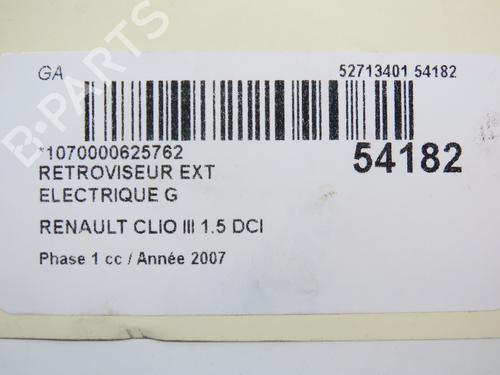 Left mirror RENAULT CLIO III (BR0/1, CR0/1) 1.5 dCi (BR17, CR17) | BP28831491C26 