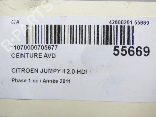 Front right seatbelt CITROËN JUMPY II Van 2.0 HDi 120 | BP32308389I25 - Image 7