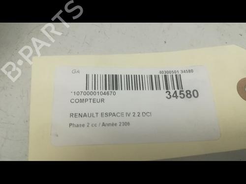 Used Instrument cluster Instrument cluster RENAULT ESPACE IV (JK0/1_) 2.2 dCi (JK0H) (150 hp) 9597392 9597392