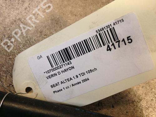 Tailgate lift support SEAT ALTEA (5P1) 1.9 TDI | BP14880007C138 