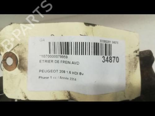 Right front brake caliper PEUGEOT 208 I (CA_, CC_) 1.6 HDi | BP14877247M104