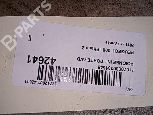 Front right interior door handle PEUGEOT 308 I (4A_, 4C_) 1.6 THP 16V | BP9619235I14 