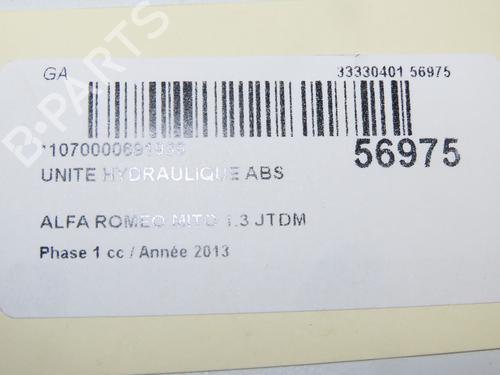 Used ABS pump ABS pump ALFA ROMEO MITO (955_) 1.3 MultiJet (955AXT1A) (84 hp) 32740681 32740681