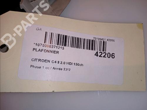 Interior roof light CITROËN C4 II (NC_) 2.0 HDi / BlueHDi 150 | BP11103905I8