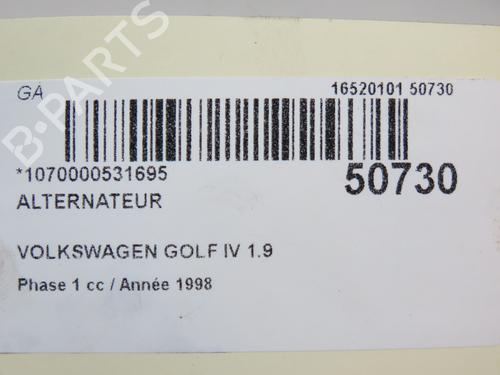 Used Alternator Alternator VW GOLF IV (1J1) 1.9 TDI (90 hp) 22524576 22524576