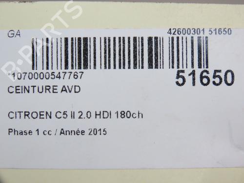 Front right belt tensioner CITROËN C5 III Break (RW_) 2.0 HDi 180 | BP28830692C88 