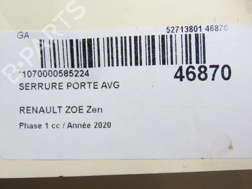 Used Front left lock RENAULT ZOE (BFM_) ZOE (BFMC, BFMD) (136 hp) 28831627