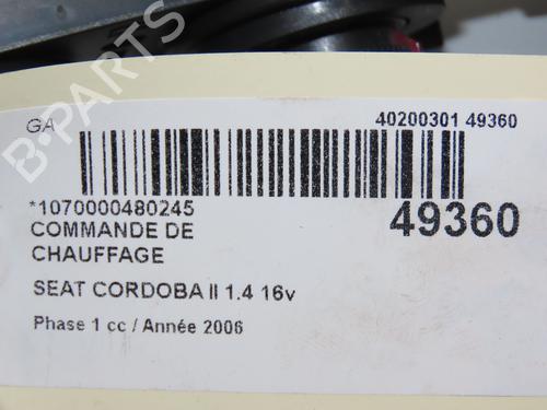 AC Styreenhet / Manøvreringsenhet SEAT CORDOBA (6L2) 1.4 16V | BP23174508I5 
