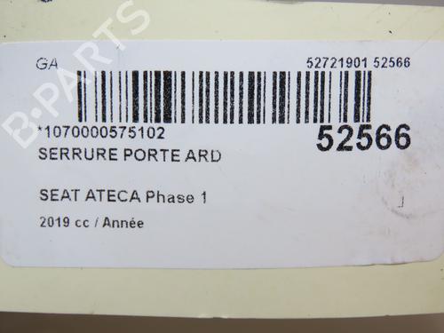 Højre bagtil lås SEAT ATECA (KH7, KHP) 1.6 TDI (115 hp) 28802113