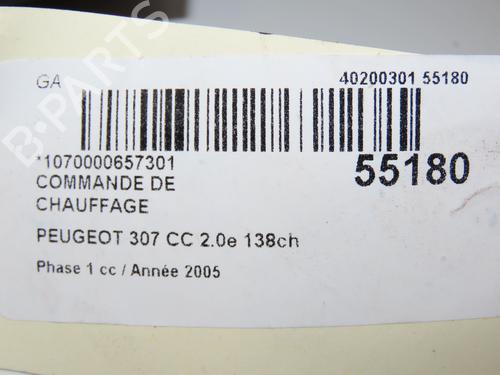 Climate control PEUGEOT 307 CC (3B) 2.0 16V | BP29294182I5 - Image 6