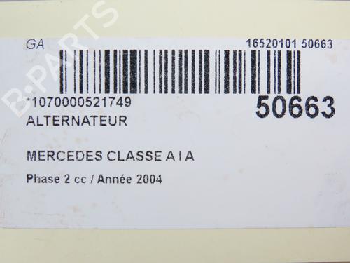 Alternator MERCEDES-BENZ A-CLASS (W168) A 140 (168.031, 168.131) | BP28829070M7