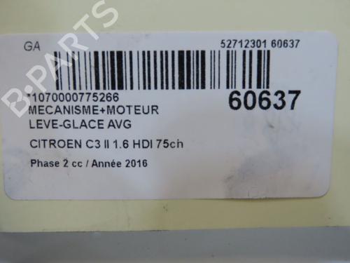 Used Front left window mechanism Front left window mechanism CITROËN C3 II (SC_) 1.6 BlueHDi 75 (75 hp) 39966863 39966863