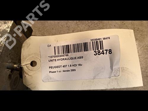 ABS pump PEUGEOT 407 (6D_) 1.6 HDi 110 (6D9HZC, 6D9HYC) | BP9604202M43 