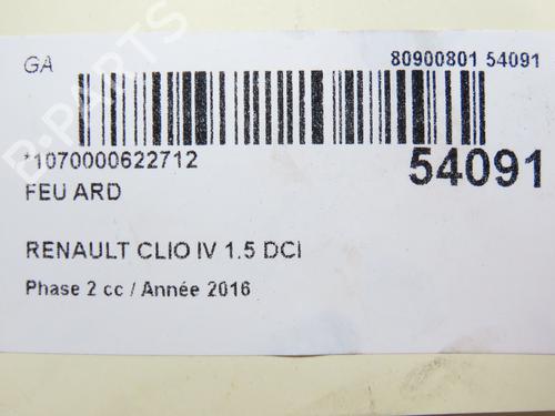 Used Right taillight RENAULT CLIO IV (BH_) 1.5 dCi 75 (75 hp) 28832713