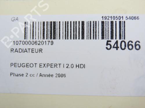 Used Water radiator Water radiator PEUGEOT EXPERT Van (222) 2.0 HDI (94 hp) 31120091 31120091
