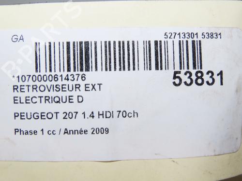 right-mirror-peugeot-207-wa_-wc_-2006-2007-2008-2009-2010-2011-2012-2013-2014-2015-32332367 main image
