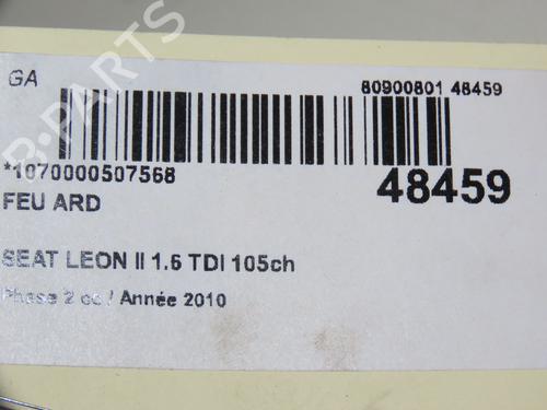Right taillight SEAT LEON (1P1) 1.6 TDI | BP17868704C35 