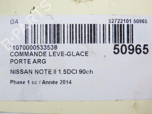 Venstre bagtil elrude kontakt NISSAN NOTE (E12) 1.5 dCi | BP23098772I29 - Image 2