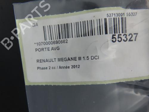 Used Left front door RENAULT MEGANE III Coupe (DZ0/1_) 1.5 dCi (DZ09, DZ0D, DZ1F, DZ1G, DZ14, DZ29) (110 hp) 32076126