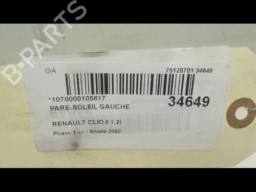 Left sun visor RENAULT CLIO II (BB_, CB_) 1.2 (BB0A, BB0F, BB10, BB1K, BB28, BB2D, BB2H, CB0A,... | BP23177518I1