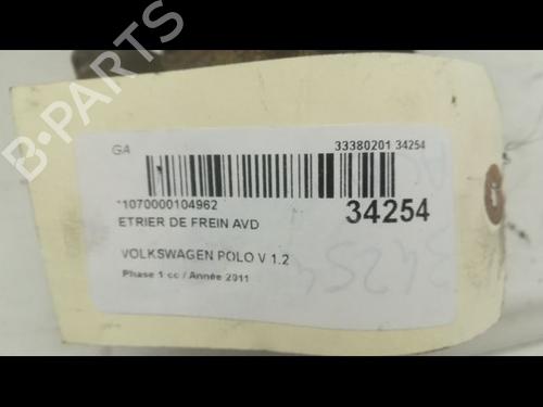 Used Right front brake caliper VW POLO V (6R1, 6C1) 1.2 TDI (75 hp) 14877217