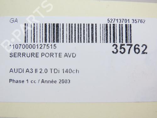 front-right-lock-audi-a3-8p1-2003-2004-2005-2006-2007-2008-2009-2010-2011-2012-2013-36495175 main image