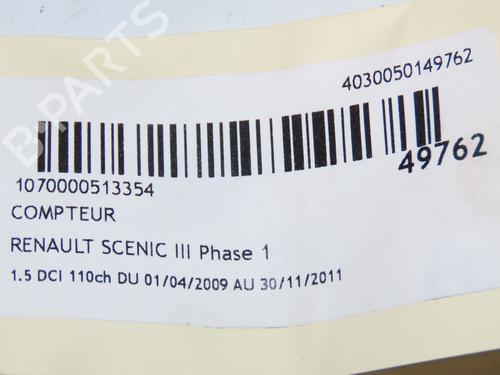 instrument-cluster-renault-scenic-iii-jz01_-15-dci-248100293r-2008-2009-2010-2011-2012-2013-2014-2015-2016-17338572 main image