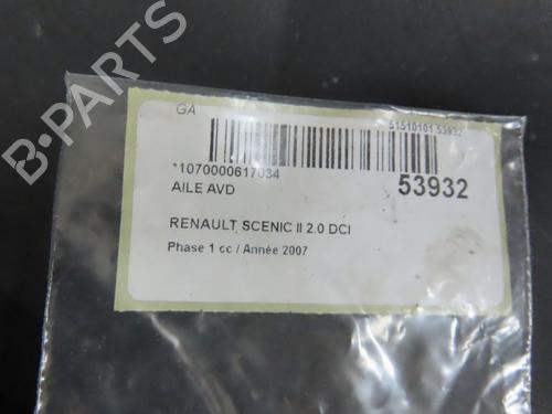 Used Right front fenders RENAULT SCÉNIC II (JM0/1_) 2.0 dCi (JM1K) (150 hp) 28968311