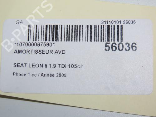 Used Right front shock absorber SEAT LEON (1P1) 1.9 TDI (105 hp) 31155097