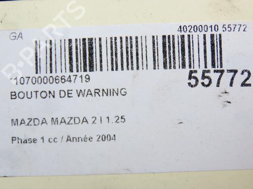 Warning switch MAZDA 2 (DY) 1.2 (DY3W) | BP36758140I22 - Image 4