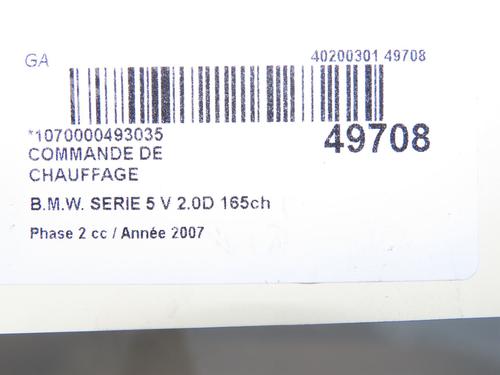 Climate control BMW 5 (E60) 520 d | BP36426996I5  - Image 6