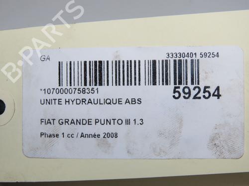 ABS Bremseaggregat ABS Bremseaggregat FIAT GRANDE PUNTO (199_) 1.3 D Multijet (75 hp) 37225971 37225971
