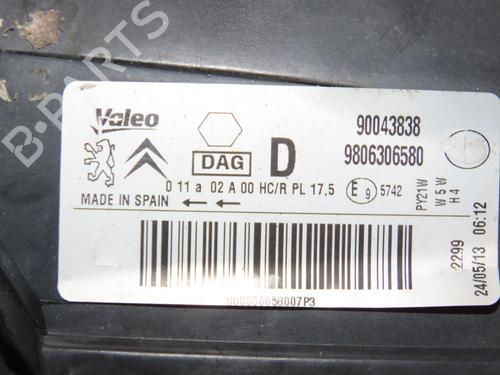 Right headlight CITROËN BERLINGO Box Body/MPV (B9) 1.6 HDi 90 | BP28832434C29 