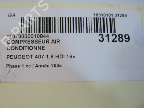 Used AC compressor AC compressor PEUGEOT 407 (6D_) 1.6 HDi 110 (6D9HZC, 6D9HYC) (109 hp) 23172252 23172252