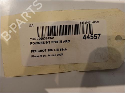 Used Rear left interior door handle Rear left interior door handle PEUGEOT 206 Hatchback (2A/C) 1.4 16V (88 hp) 11103293 11103293