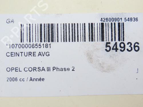 Front left seatbelt OPEL CORSA C (X01) 1.3 CDTI (F08, F68) | BP28801842I26 - Image 5