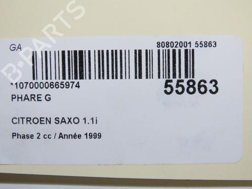 Used Left headlight Left headlight CITROËN SAXO (S0, S1) 1.1 X, SX (60 hp) 33222782 33222782