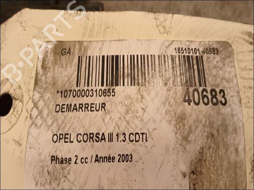 Used Starter OPEL CORSA C (X01) 1.3 CDTI (F08, F68) (70 hp) 9617526