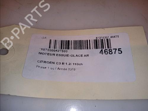 Used Rear wiper motor Rear wiper motor CITROËN C3 III (SX) 1.2 THP 110 (SXHNPS, SXHNZT, SXHNZ6) (110 hp) 12128883 12128883