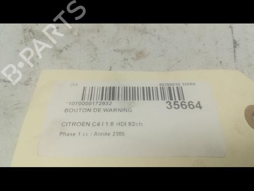 Used Warning switch CITROËN C4 I (LC_) 1.6 HDi (90 hp) 9602099