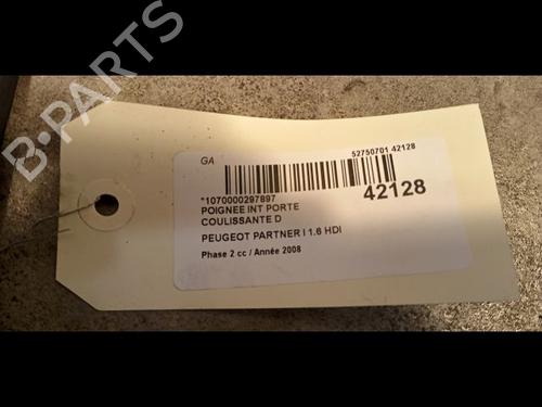 Used Rear right interior door handle Rear right interior door handle PEUGEOT PARTNER MPV (5_, G_) 1.6 HDi 90 (90 hp) 9616304 9616304