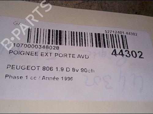 Front right exterior door handle PEUGEOT 806 (221) 1.9 TD | BP23175853C129 