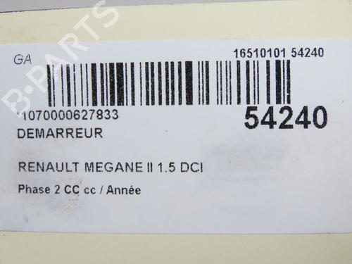 Startmotor Startmotor RENAULT MEGANE II Coupé-Cabriolet (EM0/1_) 1.5 dCi (EM1E) (106 hp) 37455448 37455448